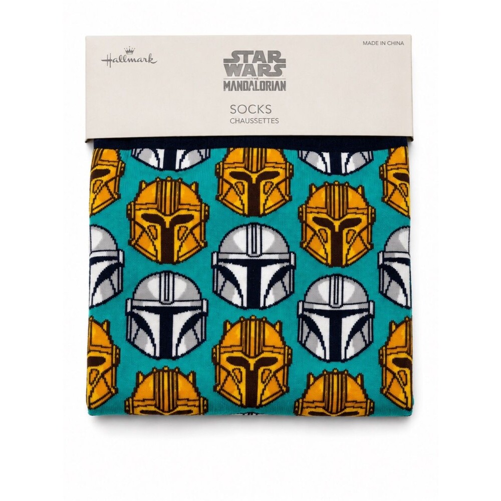 Hallmark Star Wars The Mandalorian Crew Socks Disney+ NWT One Size Fits Most